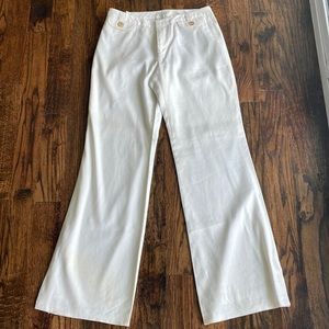 BANANA REPUBLIC white linen pants